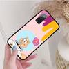 Black Case for Samsung Note 20 Lite S24 Ultra S23 A03 A05 A06 A11 A71 A15 A16 A13 A24 A25 A33 A52 A53 A50 M55 M35 Plus S-38 Cute Spongebob