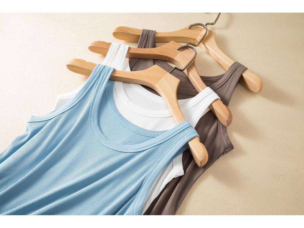 Women's Racerback Cotton Camisole - Sleeveless, Anti-Exposure, Summer Base Layer Top