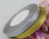 25Yards 6mm Silver/Gold Silk Satin Ribbon Party Wedding Decoration Gift Wrapping Christmas Material