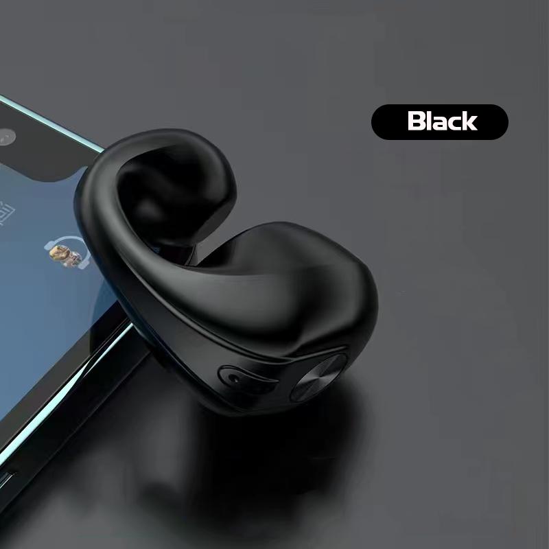 VAORLO Bluetooth 5,3 одиночная гарнитура, безболезненные серьги, HiFi музыкальные наушники с тяжелыми басами, водонепроницаемые спортивные наушники с шумоподавлением