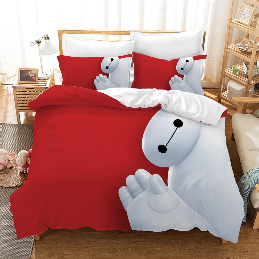 Big Hero 6 3D Children'S Bedding Set Duvet Cover Sets Comforte Suitable For Children And Adults Cute Printed Cartoon
