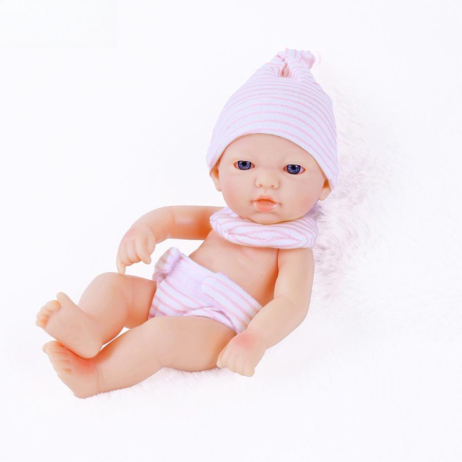 7 Inch Reborn Baby Doll Soft Silicone Realistic Newborn Vinyl Toy for Kids Gift