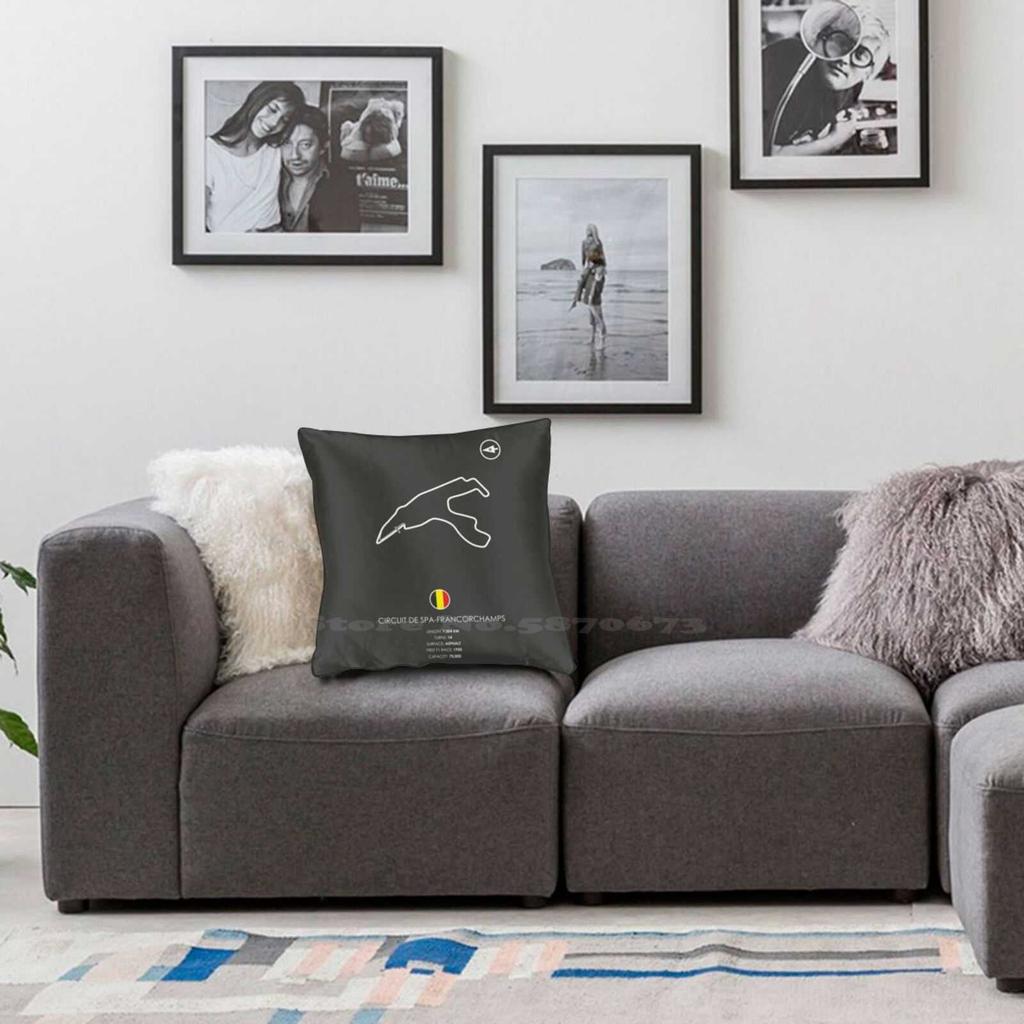 Circuit De Spa - Francorchamps Home Sofa Car Cushion Cover Pillowcase Circuit De Spa Francorchamps Grand Prix Cars Flag Gp Motor