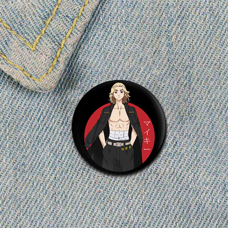 58 мм значок Мстителей Токио, аксессуары в стиле аниме, брошь на булавке, украшение для рюкзака, детские подарочные броши для женщин, ювелирные изделия, одежда, искусство