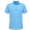 Men's Sky Blue Polo Shirt - Short Sleeves - 100% Comfortable Cotton - - Blue