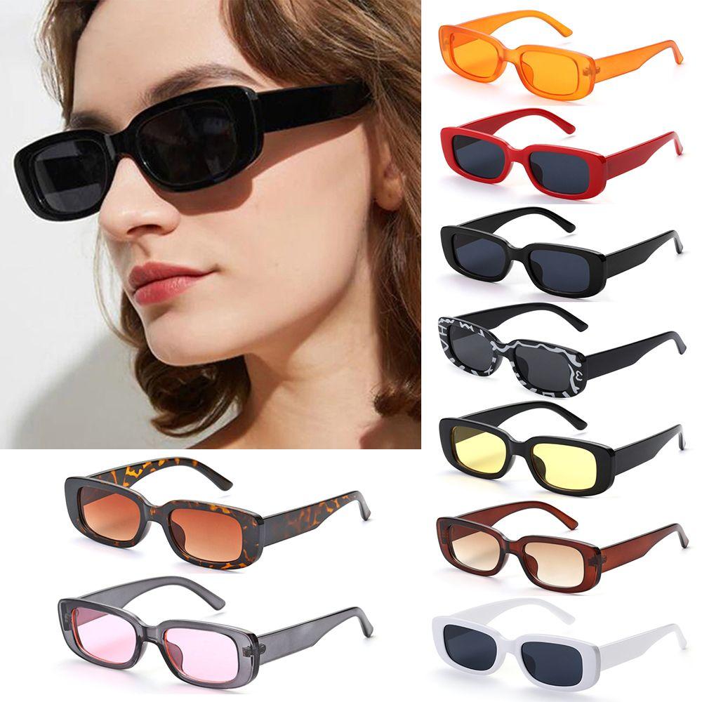 Travel Small Rectangle Square Frame Eyewear Eyeglasses Women Sunglasses Sun Glasses
