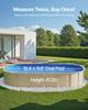 VEVOR Oval Pool Liner, 16.4 x 9.8 ft Pool Liner, Uinbead Style, Durable Vinyl Pool Liner, Standard Gauge, 47in Wall Height
