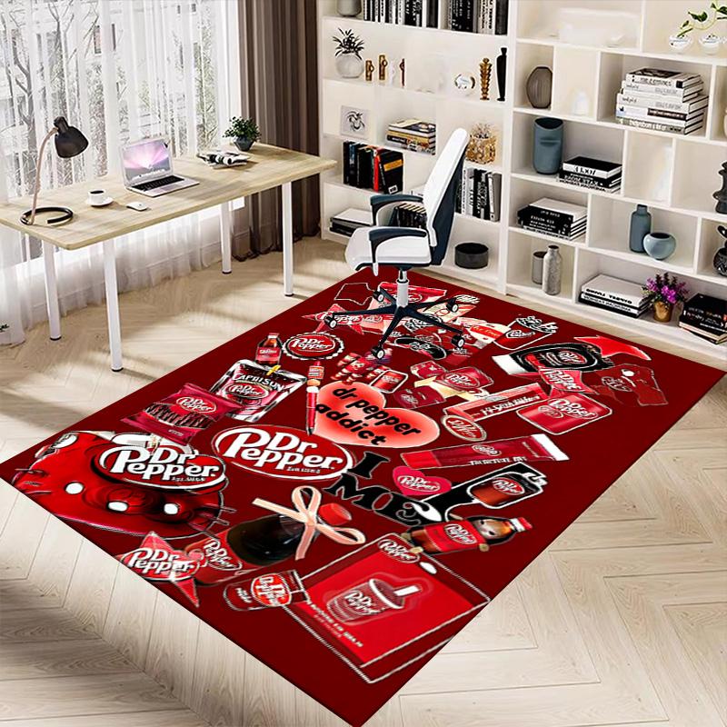 Dr Pepper Obsession Carpet For Playroom Bedroom Living Room Sofa Home Decorkids Game Area Rug Nonslip Floor Mat