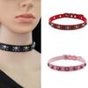 Y2K Skull Necklace Collar Gothic Punk Style Adjustable Closure PU Leather Choker For Women Men Unisex Fashion Accessory