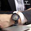TORSO Torso T602M Griffes Skeleton Автоматические часы с бриллиантами Мужские металлические часы (кожаный ремешок в комплекте)