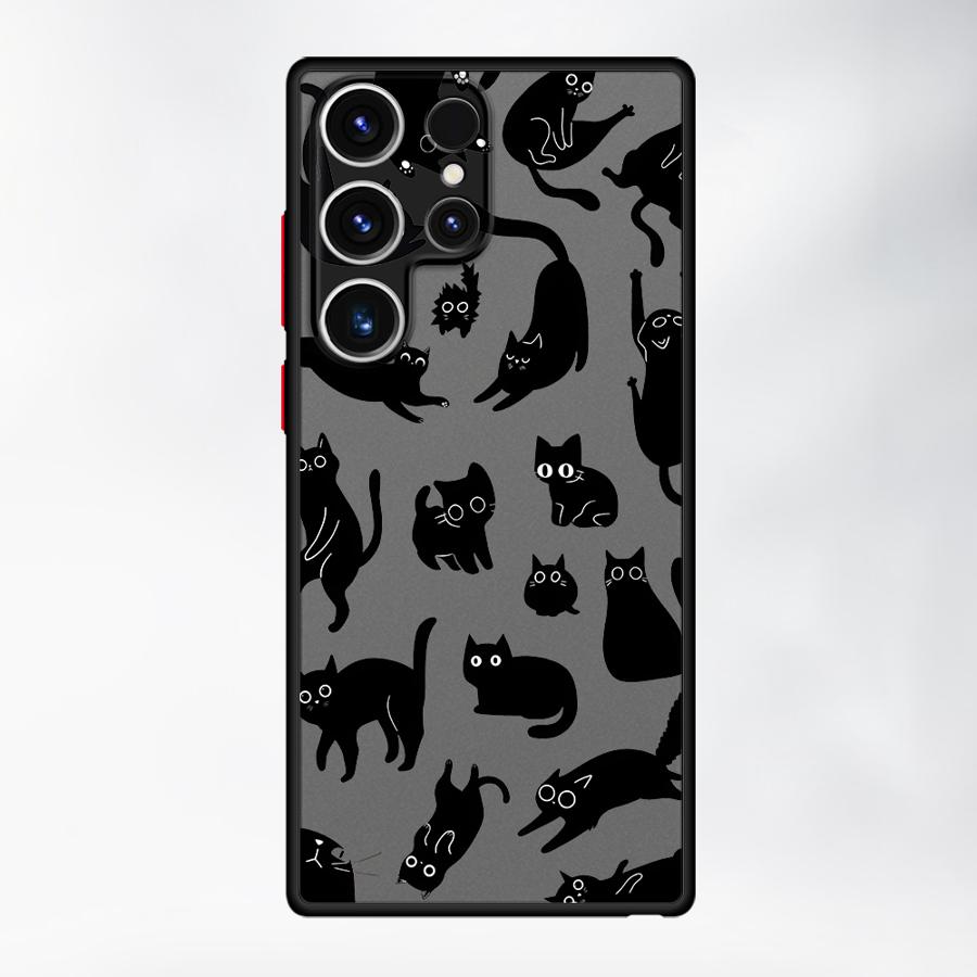 Чехол для Samsung Galaxy Note 20 Ultra 10+ S25 Ultra S23 FE S24 Plus S20 FE S22 S21 S26 Funda Задняя крышка телефона Милый мультяшный кот