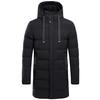 Men's Winter Fashion Medium Length Hoodie Thickened Cotton Padded Jacket Coat