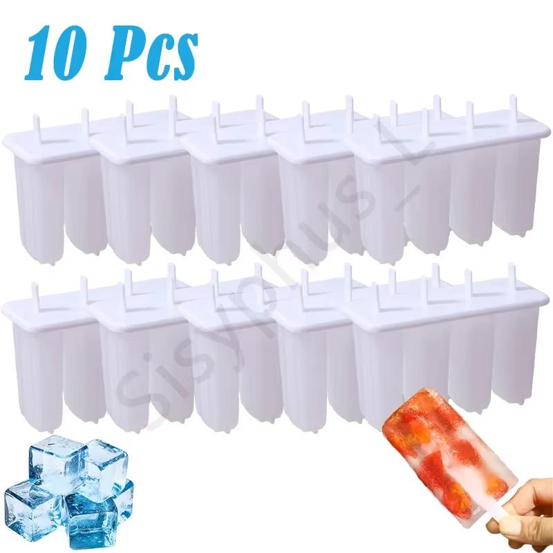 Форма для эскимо на 4 ячейки с крышкой, многоразовая, детская, креативная, для мороженого, замороженные формы