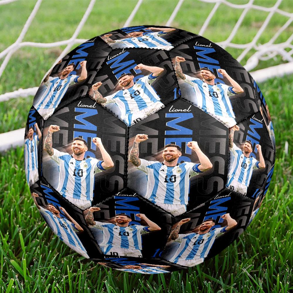 Golden Messi Glory Size 5 Soccer Balls, High-Quality, Anti-Slip, Protective Football, a Unique Gift Suitable for Birthdays, Christmas