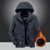 Men's Winter Coats, Velvet Thickened Cotton Coats, Multi-pocket Work Clothes, Loose Large Size Mid-length Cotton Coats