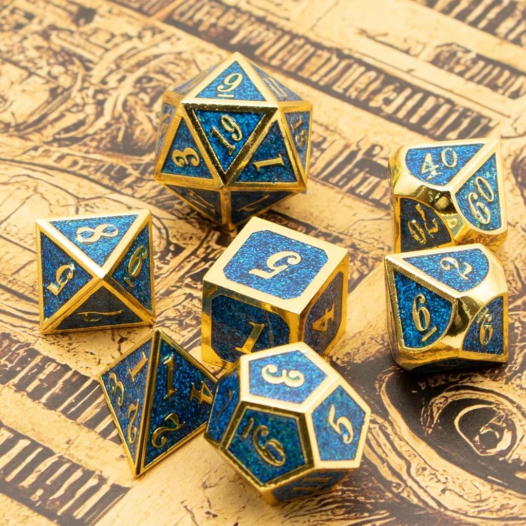 Набор кубиков DND, кубики Dungeons and Dragons с металлическими кубиками D20 Набор для D и D кубиков или ролевых игр MTG Настольные настольные игры, Shadowrun Pathfinder