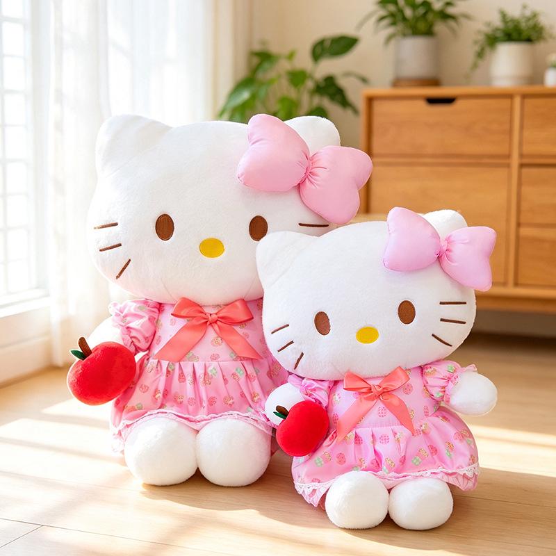 Новая плюшевая кукла Apple Hello Kitty - Милый Кот KT Игрушка Подарок на День Рождения