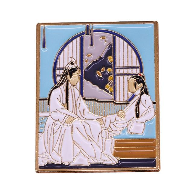 Броши Mo Dao Zu Shi, эмалированная булавка «Неукротимый», «Grandmaster of Demonic WeiWuxian», сумка, одежда, булавка на лацкане, значок, ювелирные изделия