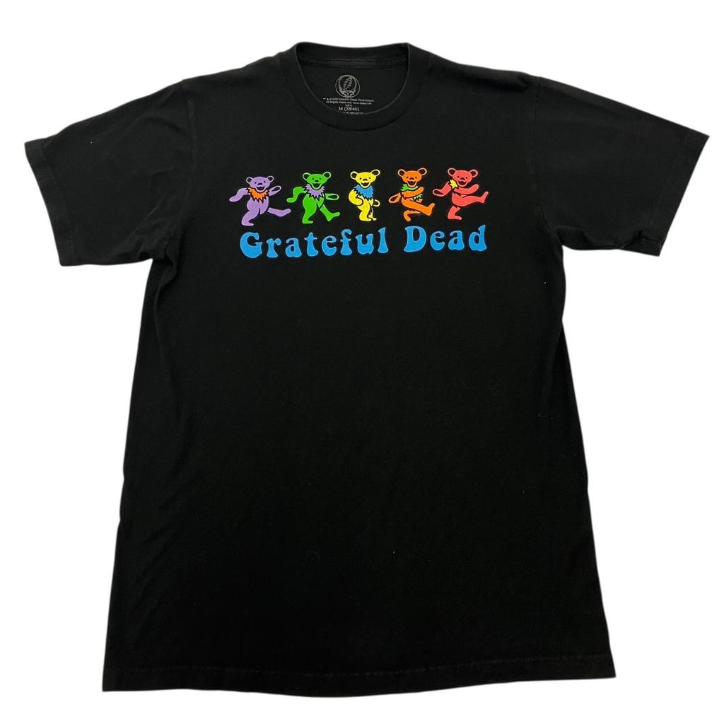 Grateful Dead T Shirt Dancing Bears Mens Medium Black Graphic Band Tee