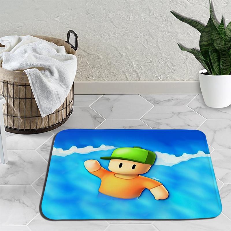 Ковер с героями мультфильмов Stumble Guys, ковер для игр, украшение для спальни, коврик для йоги, аниме, уличный ковер, нескользящий ковер, подарок на день рождения