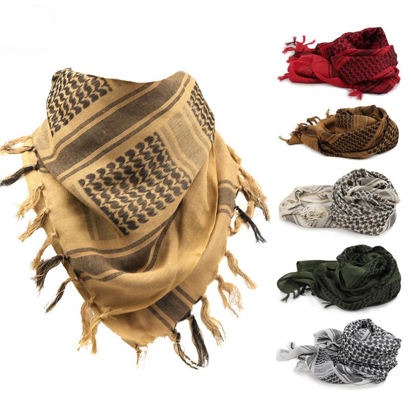 Fashion Shemagh Mens Square Outdoor Shawl Military Arab Tactical Desert Army Shemagh KeffIyeh Arafat Scarf Fashion