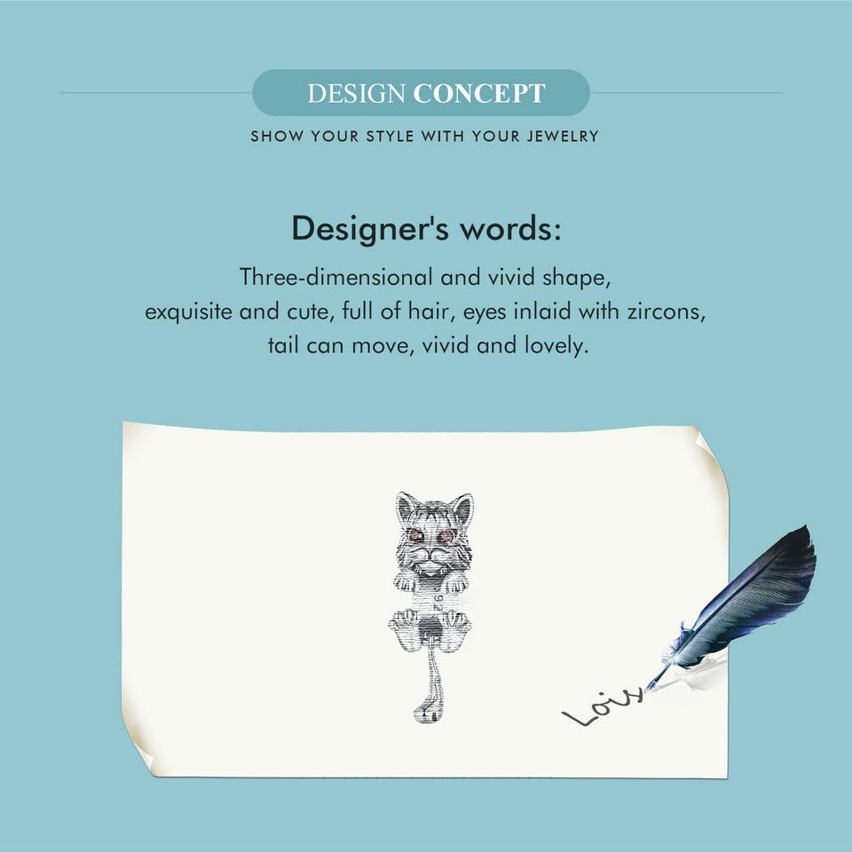 WOSTU Стерлингового серебра 925 пробы, белый орел, подвесная бусина, синий циркон, кулон, яркие подвески в виде рыси, бусины в форме кошки для женщин, браслет и ожерелье, ювелирные изделия