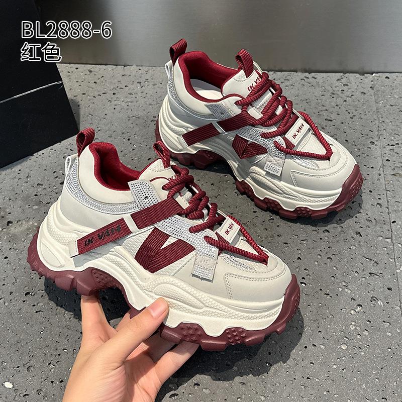 Кожаные кроссовки на платформе в стиле "dad shoes" весенняя новинка, маленькие повседневные спортивные туфли