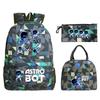 Новый мерч по игре Astro bot, печать, школьный рюкзак для начальной и средней школы, внешняя торговля, досуг, детский пенал, сумка для ланча