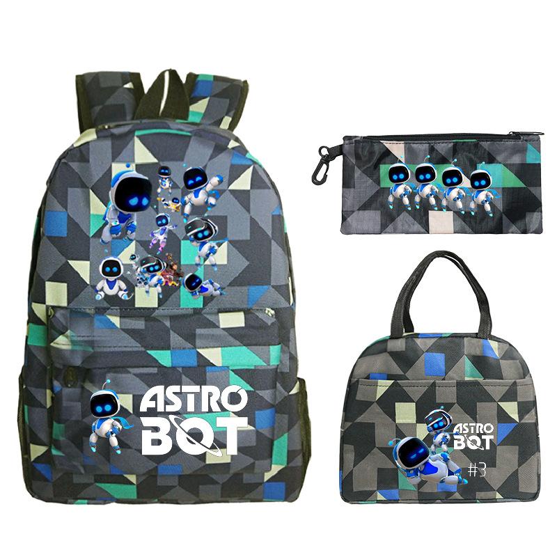 Новый мерч по игре Astro bot, печать, школьный рюкзак для начальной и средней школы, внешняя торговля, досуг, детский пенал, сумка для ланча