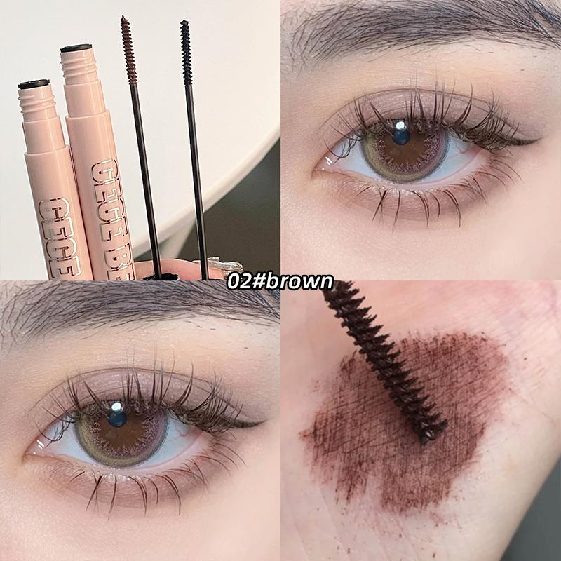 GEGE BEAR Водостойкая тушь для ресниц с тонкой кисточкой, стойкая густая подкручивающая черная тушь для ресниц