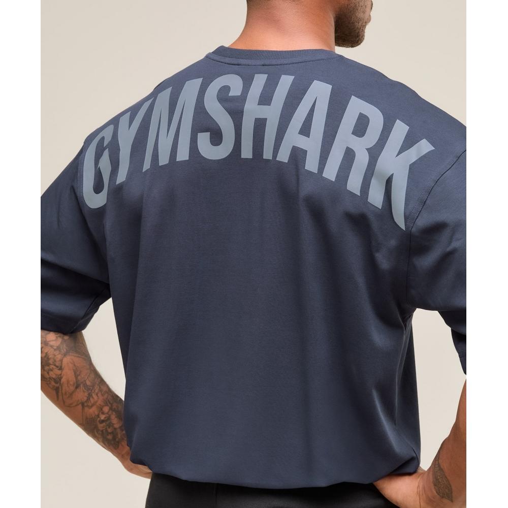 Gymshark Футболка Power T Heavy Blue A2c9e ucTn