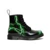 Доктор. Martens 1460 Кожаные короткие ботинки с узором «молния» и светоотражающими краями, унисекс, черные, зеленые, 27052001