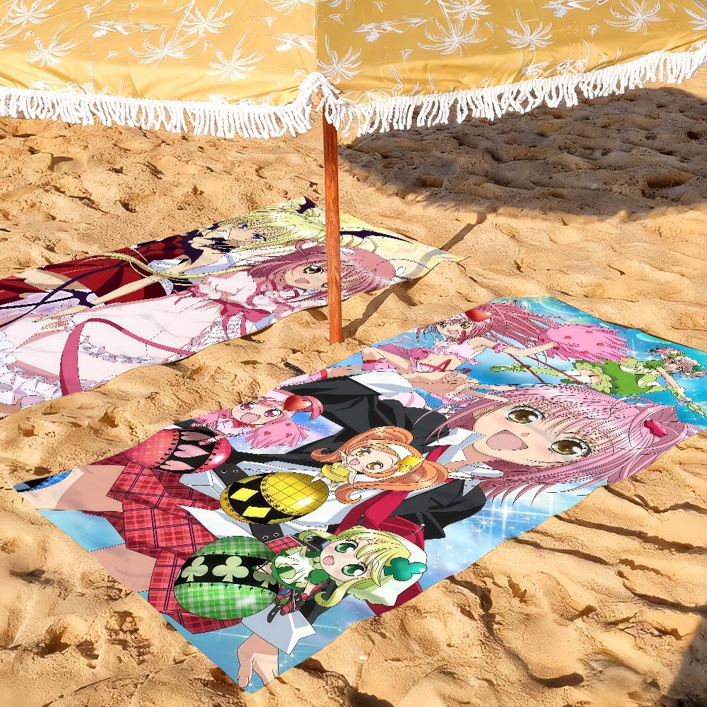 Комикс Shugo Chara РОЗОВЫЙ Полотенце Быстросохнущие Пляжные полотенца Подходят Для Бассейнов Кемпинга Йоги И Тренажерного зала
