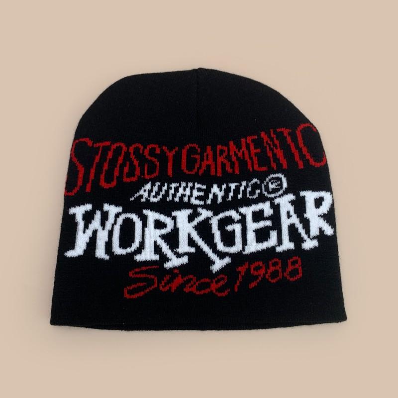 Winter Knit Beanie Men Women Colorblock Letter Jacquard Skateboard Hip Hop Warm Hat