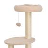 Scratching Post 148 cm High Cat Tree with Cave, 4 Toys, Sisal Posts, Large Platform, Multi-Level for Cats up to 5 kg