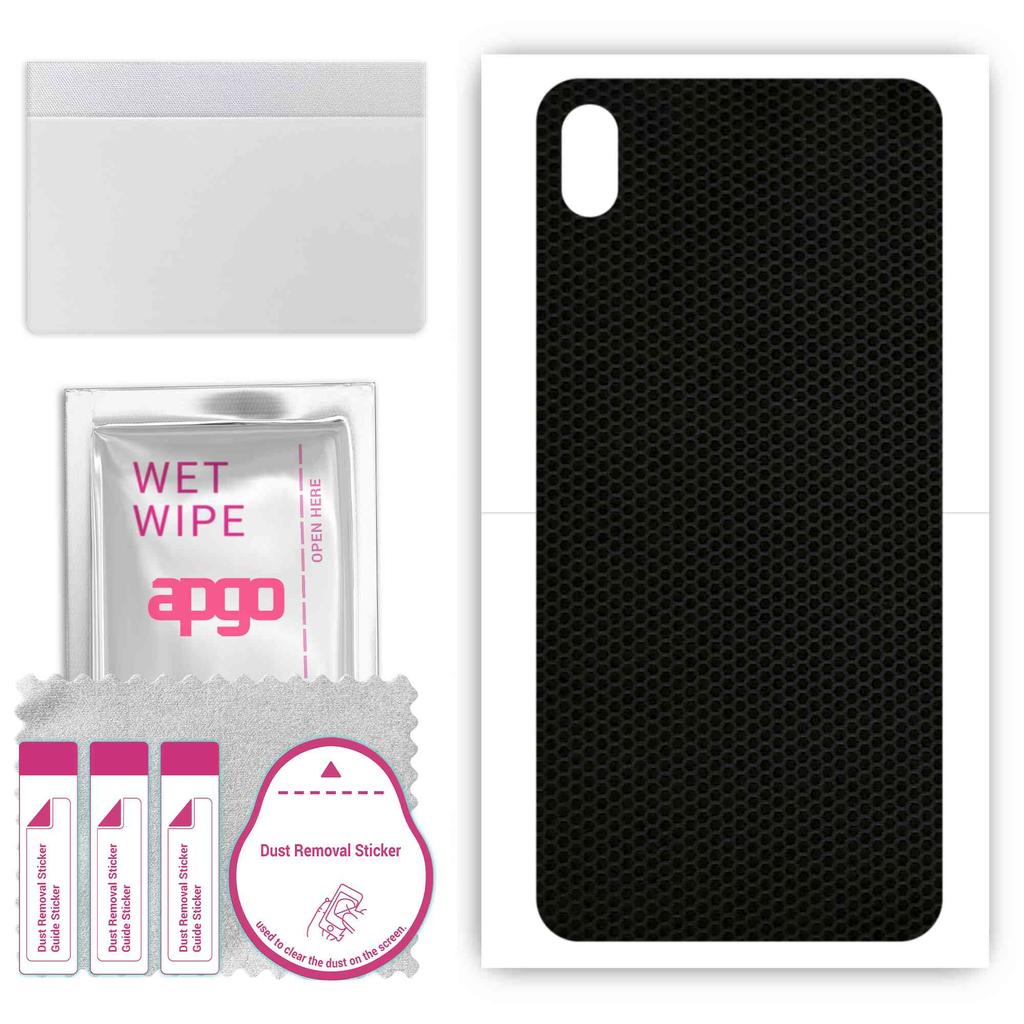 apgo Protective Skin Sticker for the back compatible with Umidigi Power, Wrap Film, Foil, Vinyl - Pattern Matrix