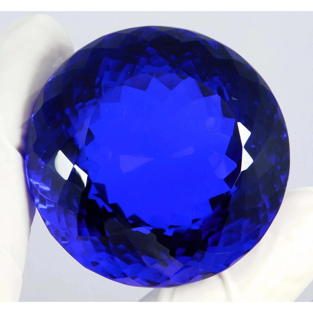 600 Ct Certified Brazilian Blue Topaz Round Cut Natural Loose Gemstone