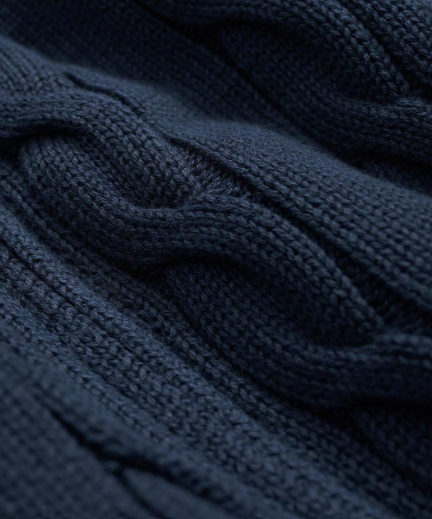 Brooks Brothers Supima Cotton GF Logo Tennis Full Zip Sweater 100218862 Navy S [Brooks Brothers]