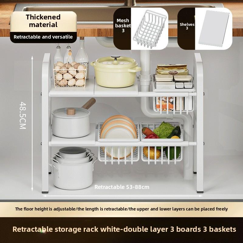 Новая полка для раковины, столешница, многоуровневый шкаф, регулируемая высота, многоцелевое хранение, кухонное хранение, оптовая продажа