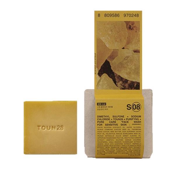 Tone28 Face Wash S8 Sulfur Salt Castor Oil Cleansing Soap, 100g, 1 Piece