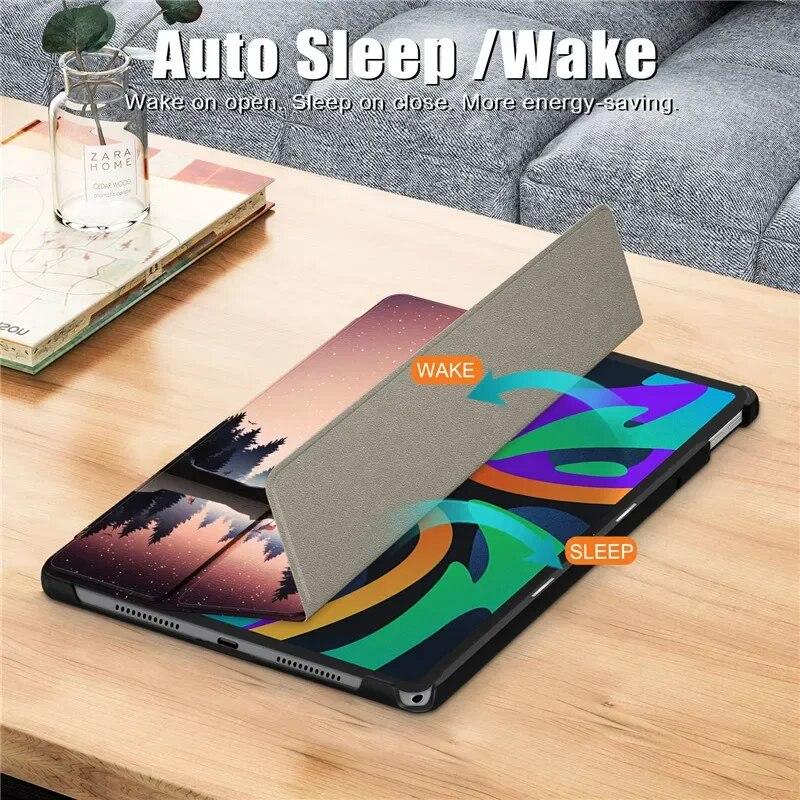 Чехол для Lenovo Tab M11 11 дюймов TB330FU, жесткий складной чехол из искусственной кожи для Lenovo Xiaoxin Pad 2024, чехол TB331FC, чехол Etui 11,0 дюймов