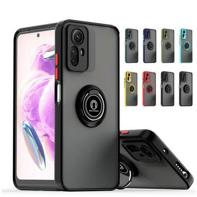 Матовый защитный чехол для Xiaomi Redmi Note 12 Pro 5G 12S 11 Pro 11S 10 10S чехол-кольцо магнитный держатель подставка бизнес полная защита