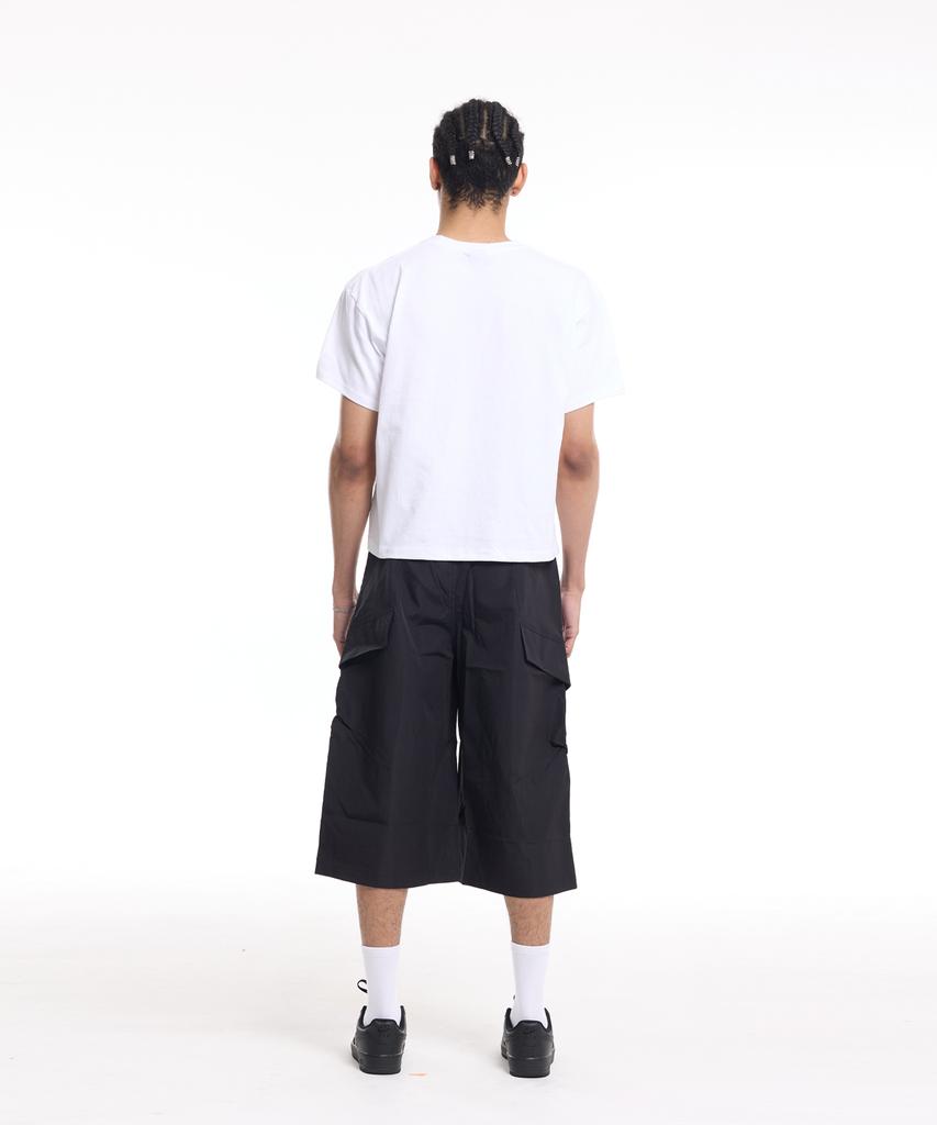 CREAM SODA LAB Belted Parachute Capri Pants Black