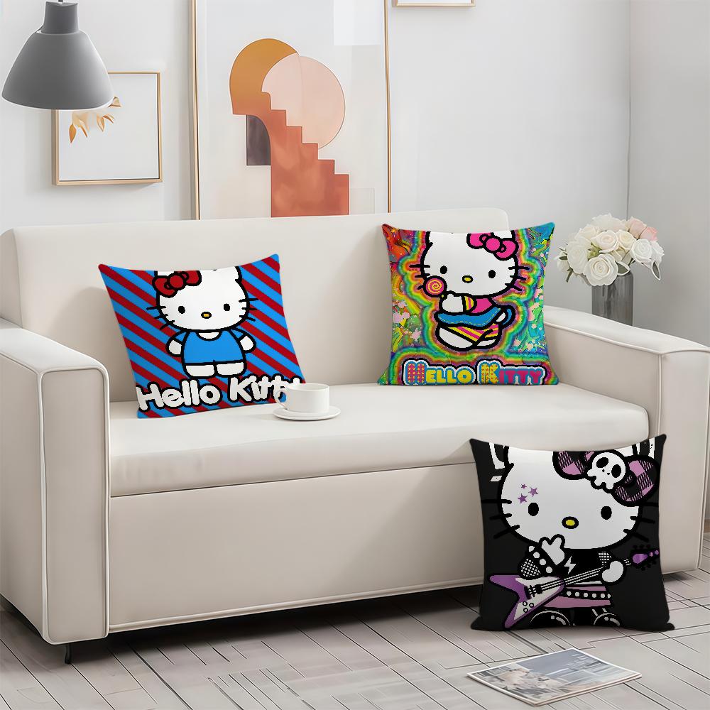 HelloS KKittyS Cartoon cushion cover Birthday Anniversary Gifts Double Sided Printed Zipper Cushion Cover Soft Skin Bedding