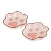 1Pc Cute Cat'S Paw Taste Dish Ceramic Cartoon Dessert Plate Soy Fruit Sauce Dish Seasoning Bowl Household Dip Dishes Bowl