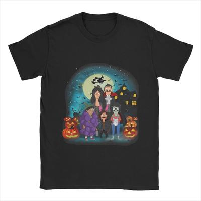 Мужская футболка Bob Burgers Одежда из чистого хлопка Забавная футболка с коротким рукавом и круглым вырезом Идея для подарка Футболки