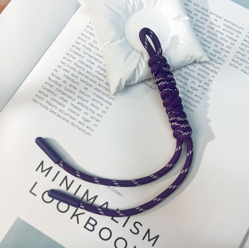 Hand-woven Color Bag Hanging Mobile Phone Lanyard Fashionable Handmade DIY Braided Rope Pendant Diamond Knot Keychain