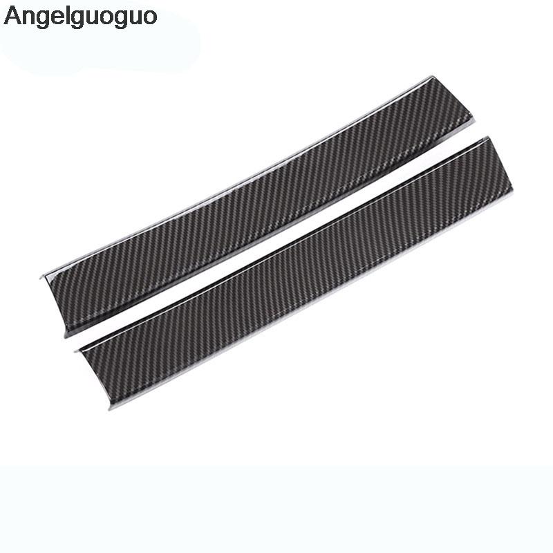 Автомобильный АБС-пластик из углеродного волокна, внутренняя часть окна C, накладка на стойку, накладка для 2014-2018 BMW 5 серии F10 F18 G38