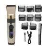 USB Hair Clipper LCD Waterproof 2200mAh Lithium Battery Hair Trimmer with 8pcs Guide Comb