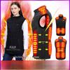 Adjustable Electric Heating Vest with USB, Cotton, Stand-Up Collar, Loose Fit, Large Size